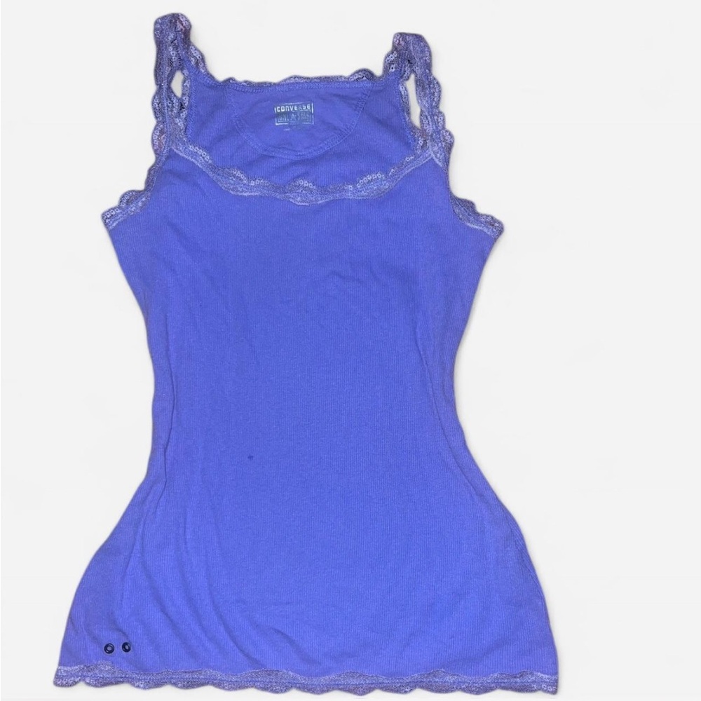 Converse Blue Ribbed Fitted Camisole